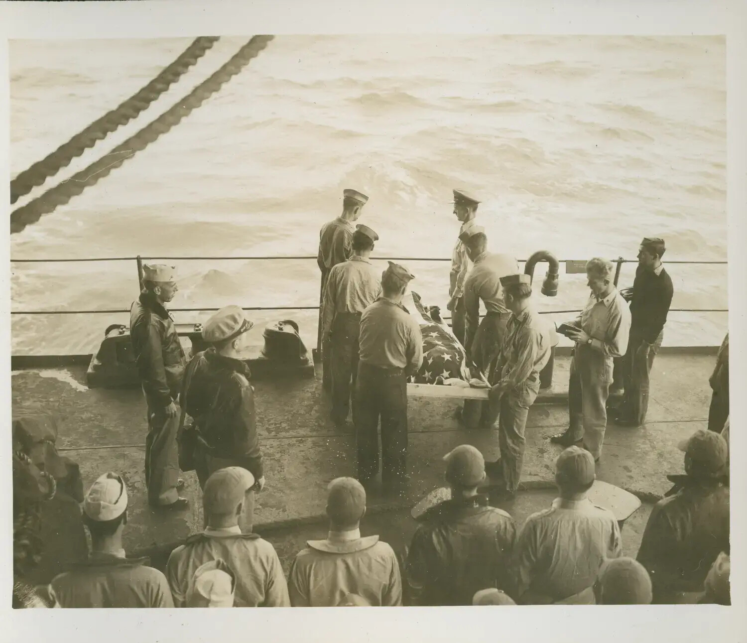 Burial at Sea, USS Petrof Bay (CVE-80)