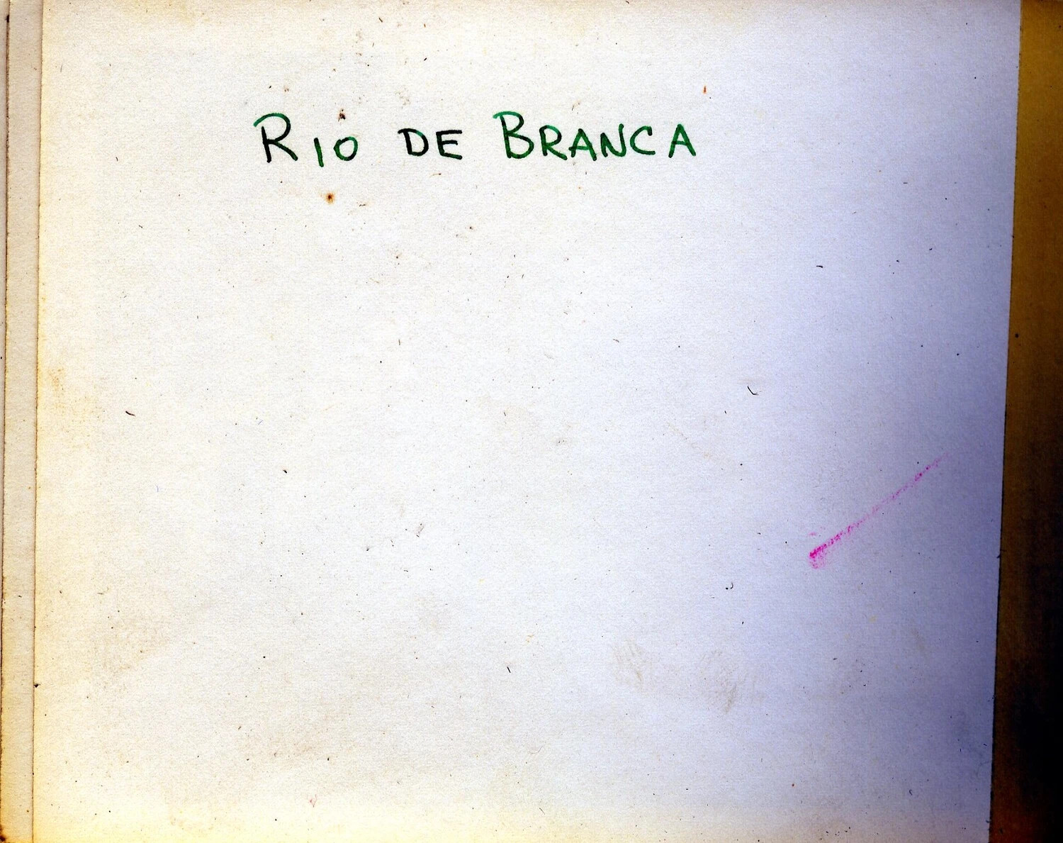 Album Page Heading "Rio de Branca" — USS Franklin D. Roosevelt (CVB-42) Photo Album