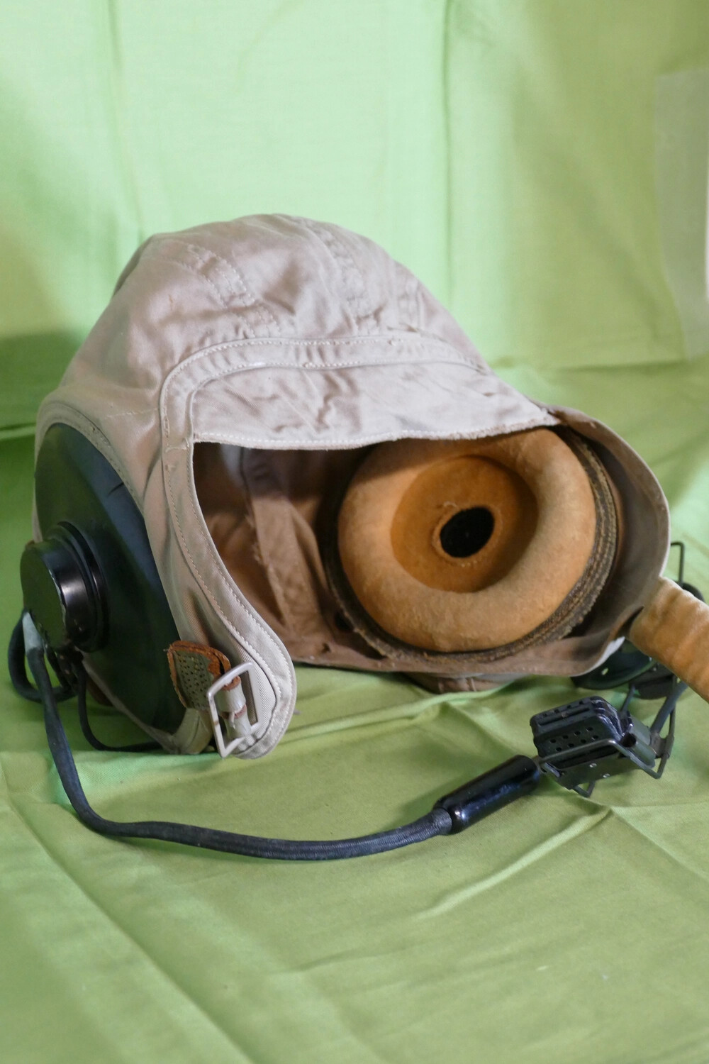 U.S. Navy Aviator's Flying Helmet with Oxygen Mask, Korean War Era -- Bancroft Collection Artifact
