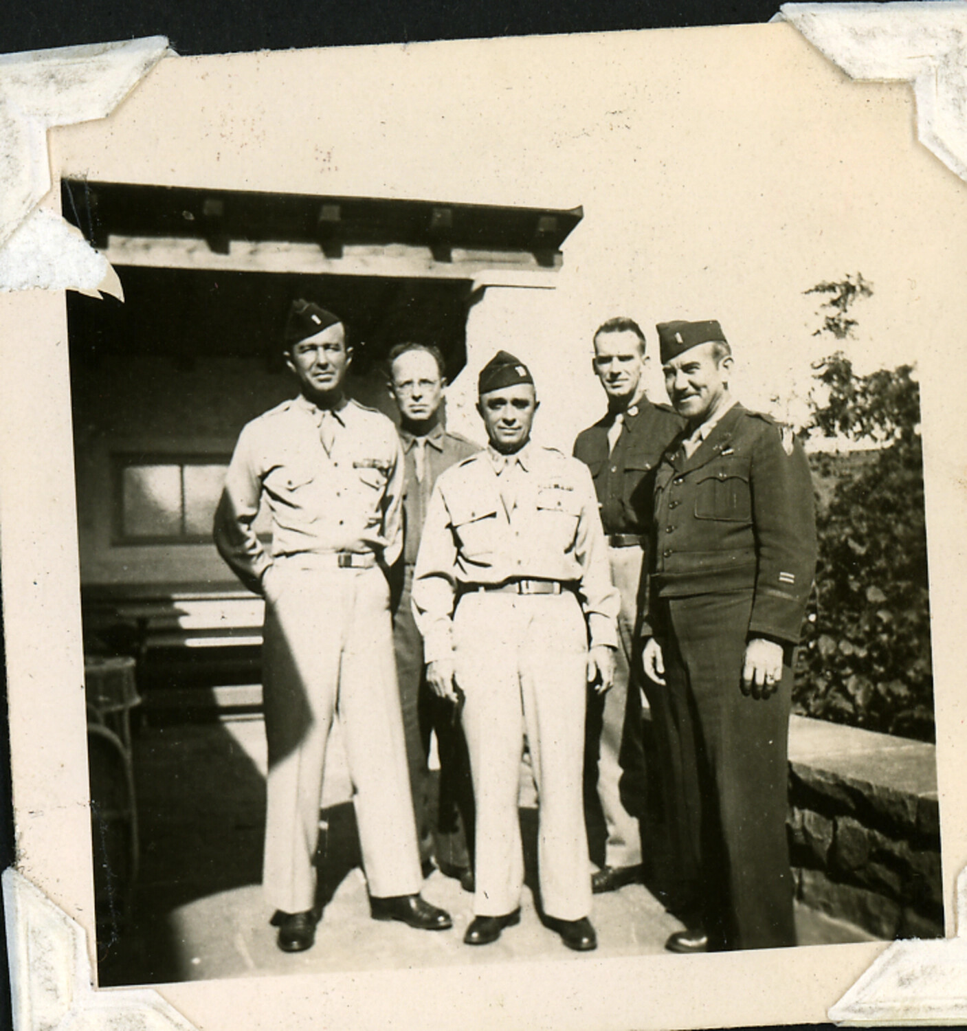 US Servicemen Posed Outdoors, Australia, WWII