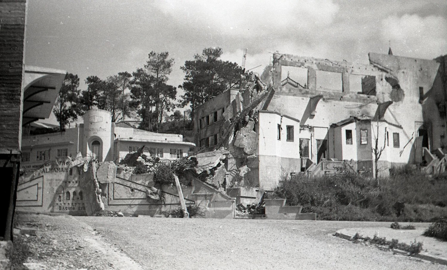 War-Damaged Building Complex, Baguio City, Luzon, Philippines, 1945