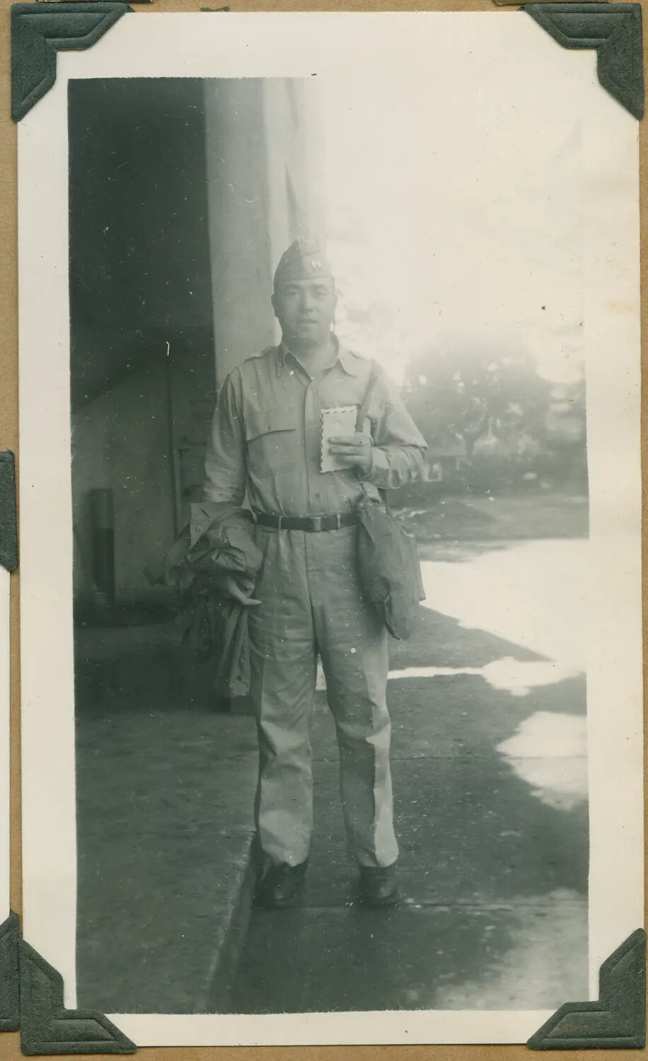 Portrait of a Japanese-American (Nisei) U.S. Army Soldier, Hawaii WWII Album