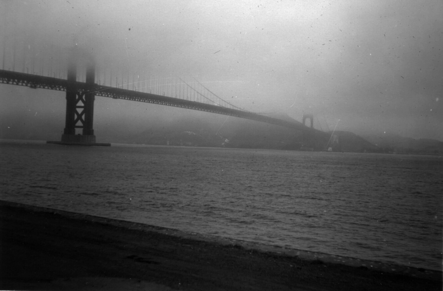 Golden Gate Bridge in Fog, San Francisco, California