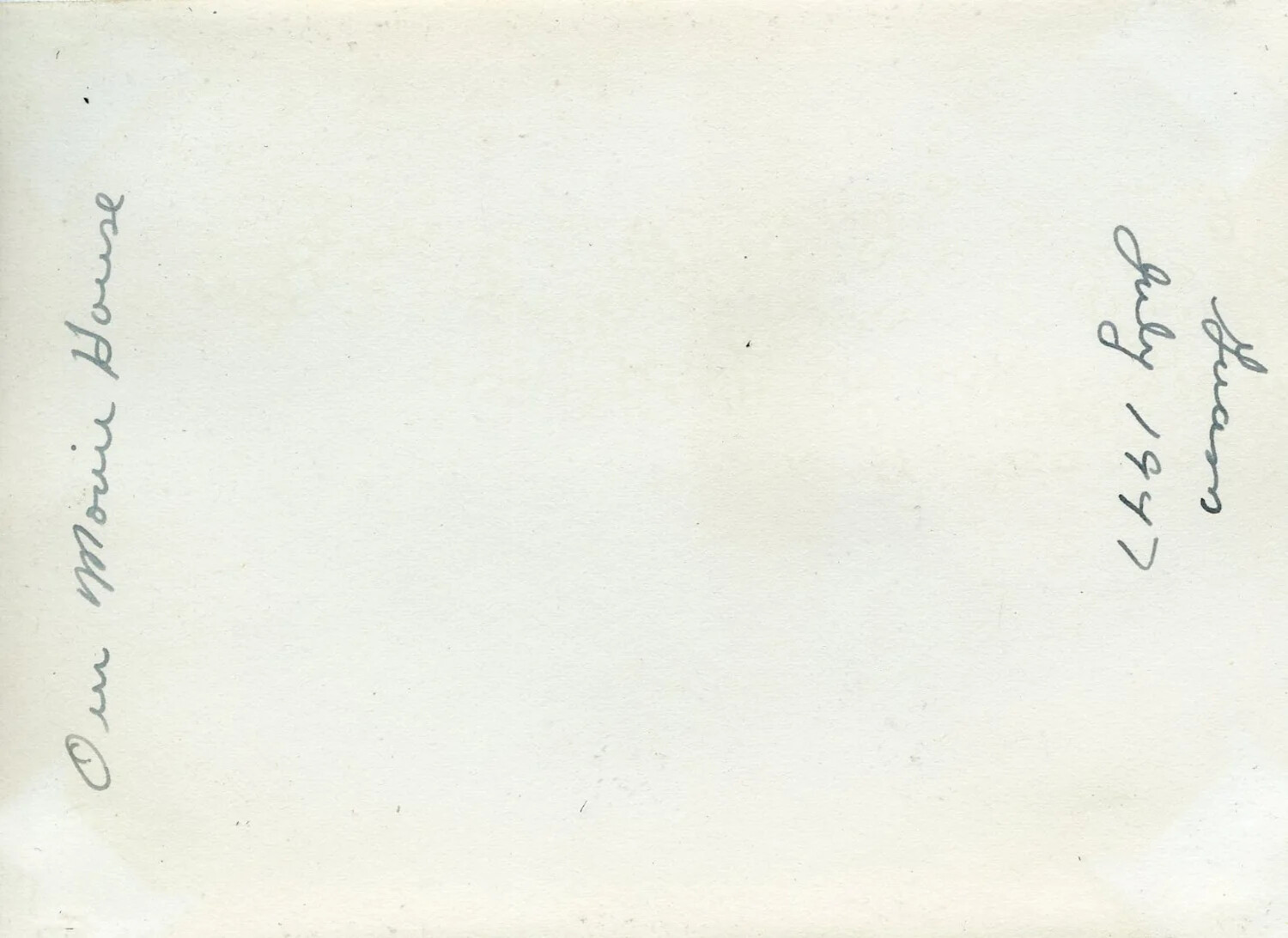 Album Page Captioned 'Our Movie House,' Guam, July 1947 (VR-6 Agana Guam Album)