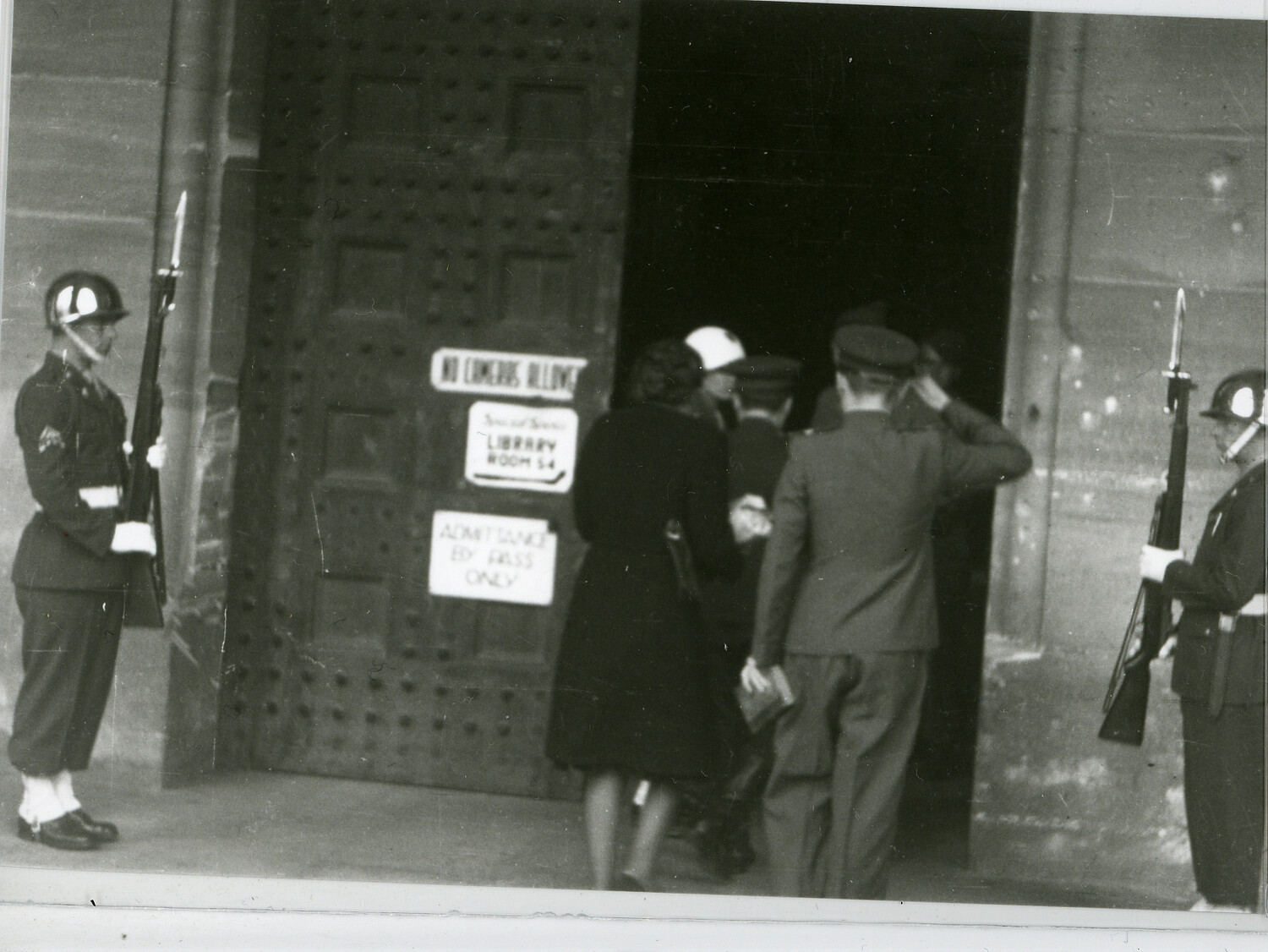 American Military Police Guard the Entrance to the Palace of Justice, Nuremberg, Germany