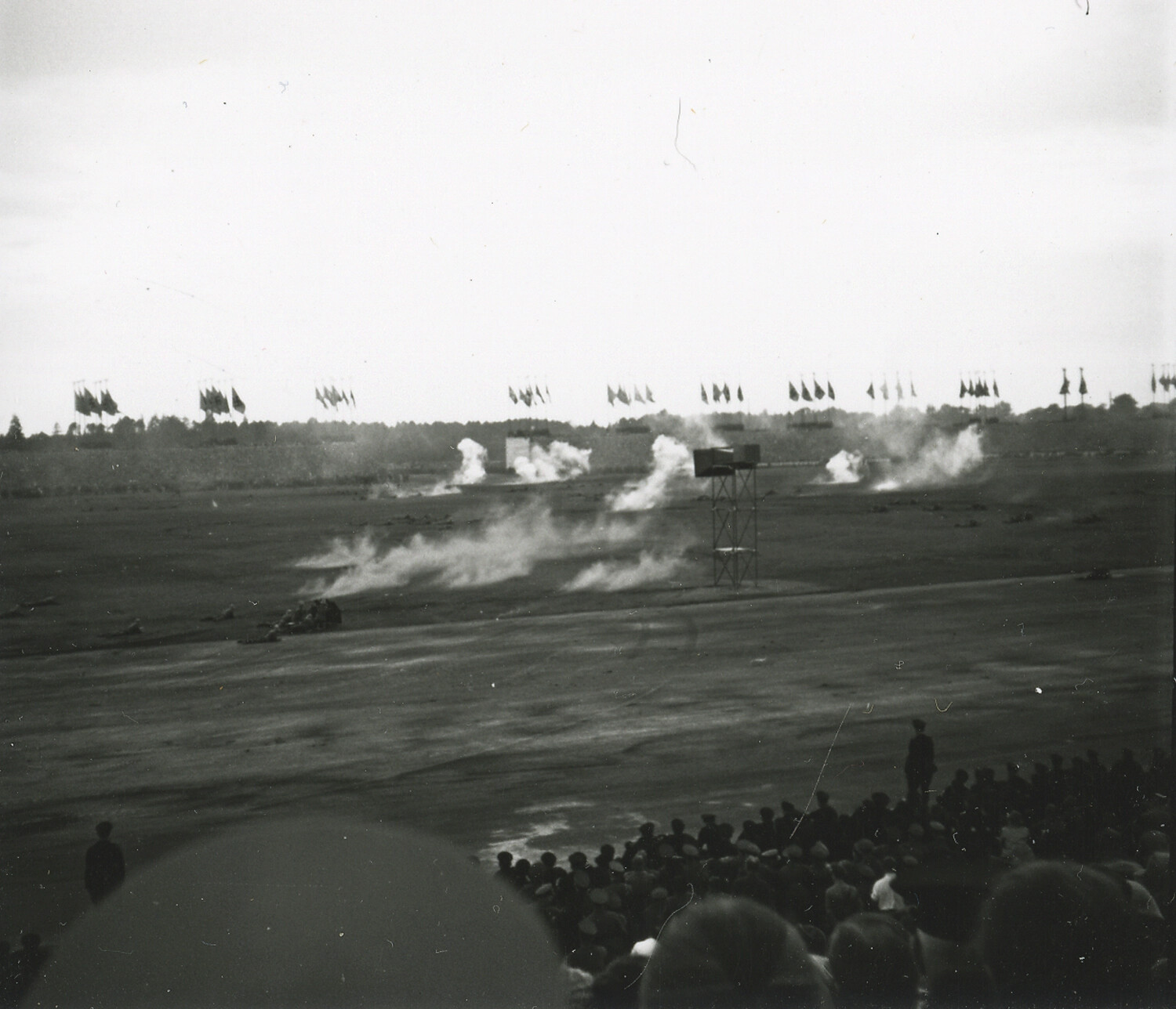 Smoke Demonstration on Parade Grounds, Nuremberg, Germany, WWII Era