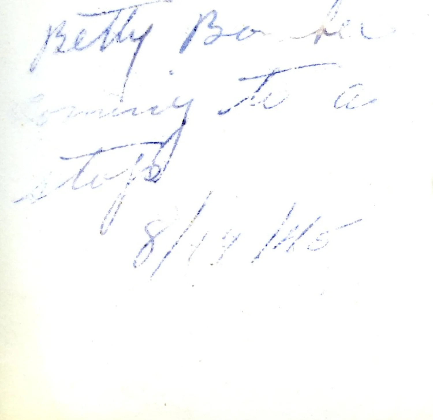 Verso of Photographic Print with Handwritten Caption, 345th Bomber Group Collection, Ie Shima, 1945
