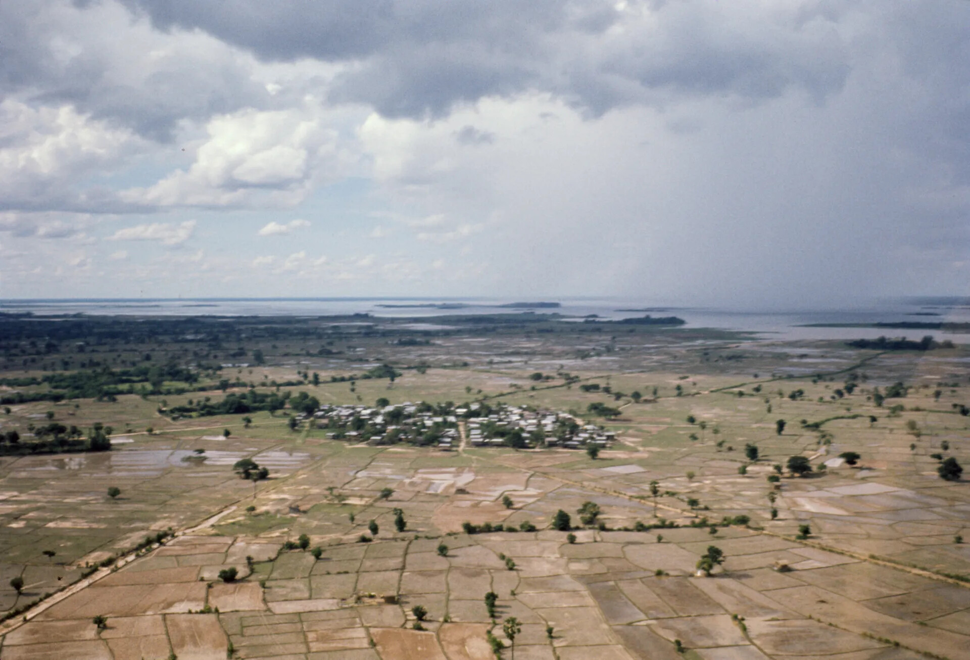 Aerial View of Vietnamese Village and Rice Paddies — Don Engebretsen Slide Collection