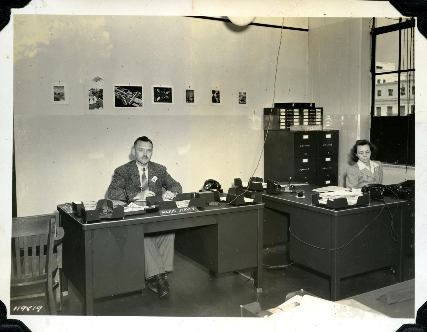Major Jervey at His Office Desk, Signal Corps Photo Album