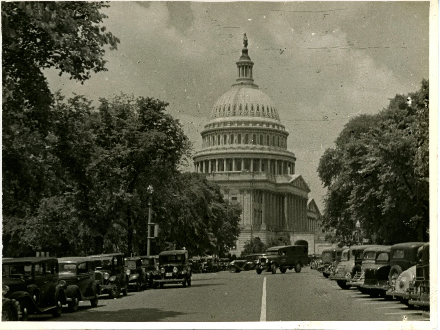 View of the United States Capitol Building from a Washington, D.C. Street, 1930s