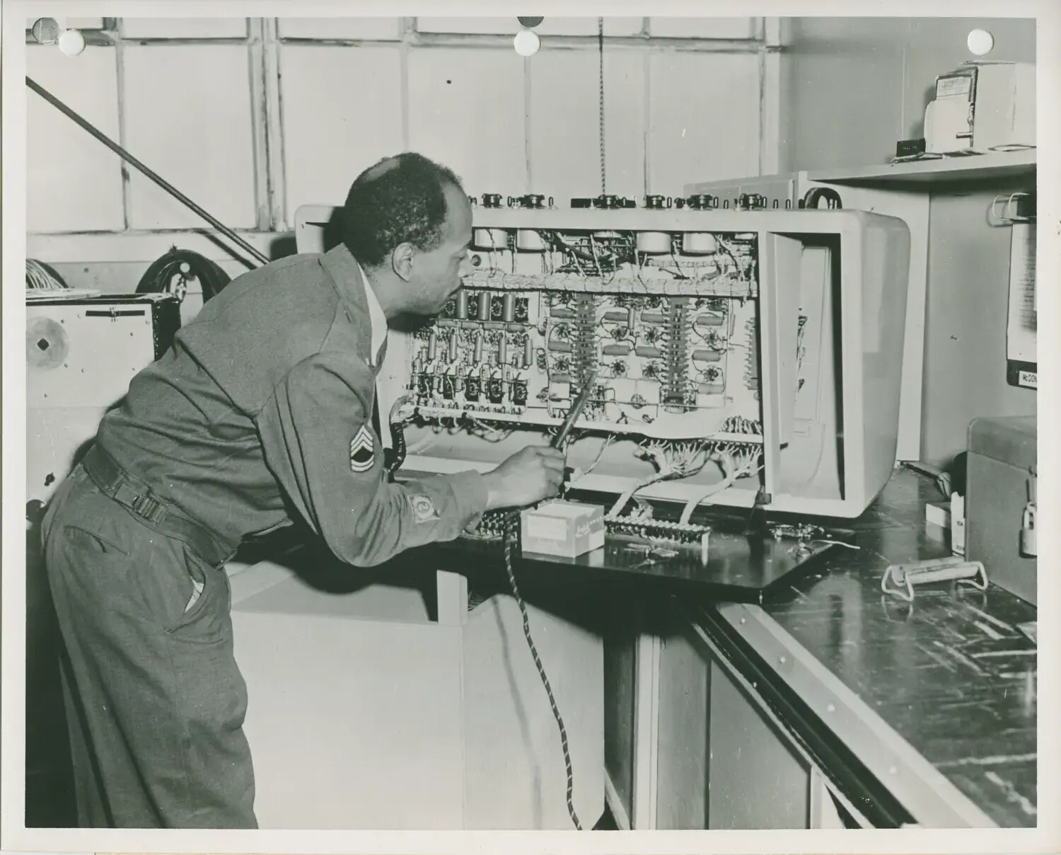Air Force Technician Servicing Broadcast Equipment, Armed Forces Radio and Television Service