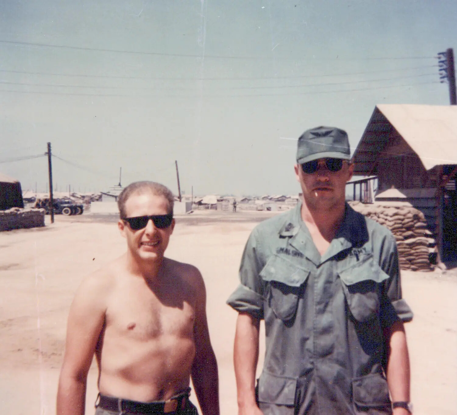Two U.S. Army Soldiers at Cu Chi Base Camp, South Vietnam, 1967