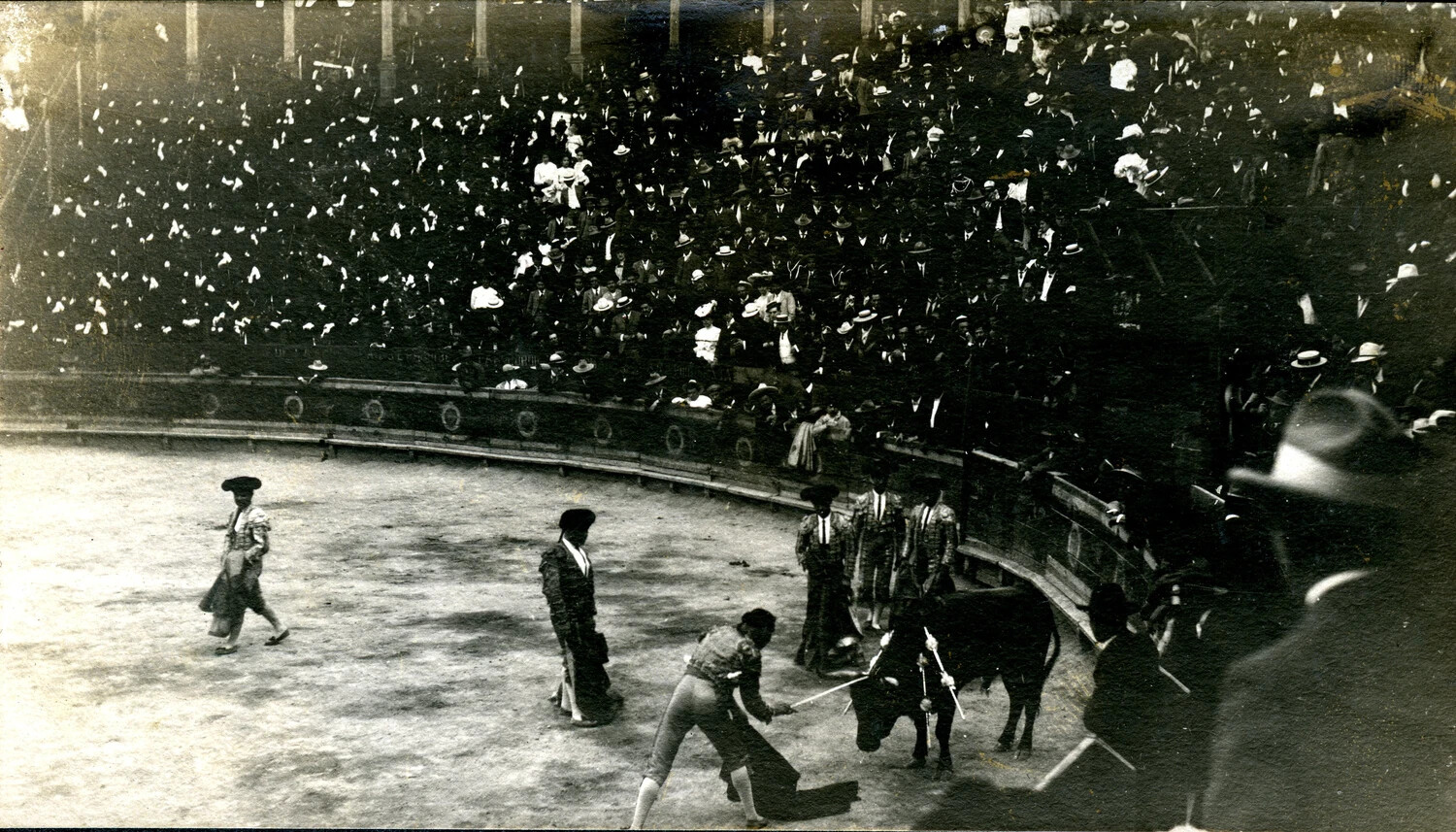Toreros Regrouping Before the Final Act — USS Columbia Album, c. 1898-1910s