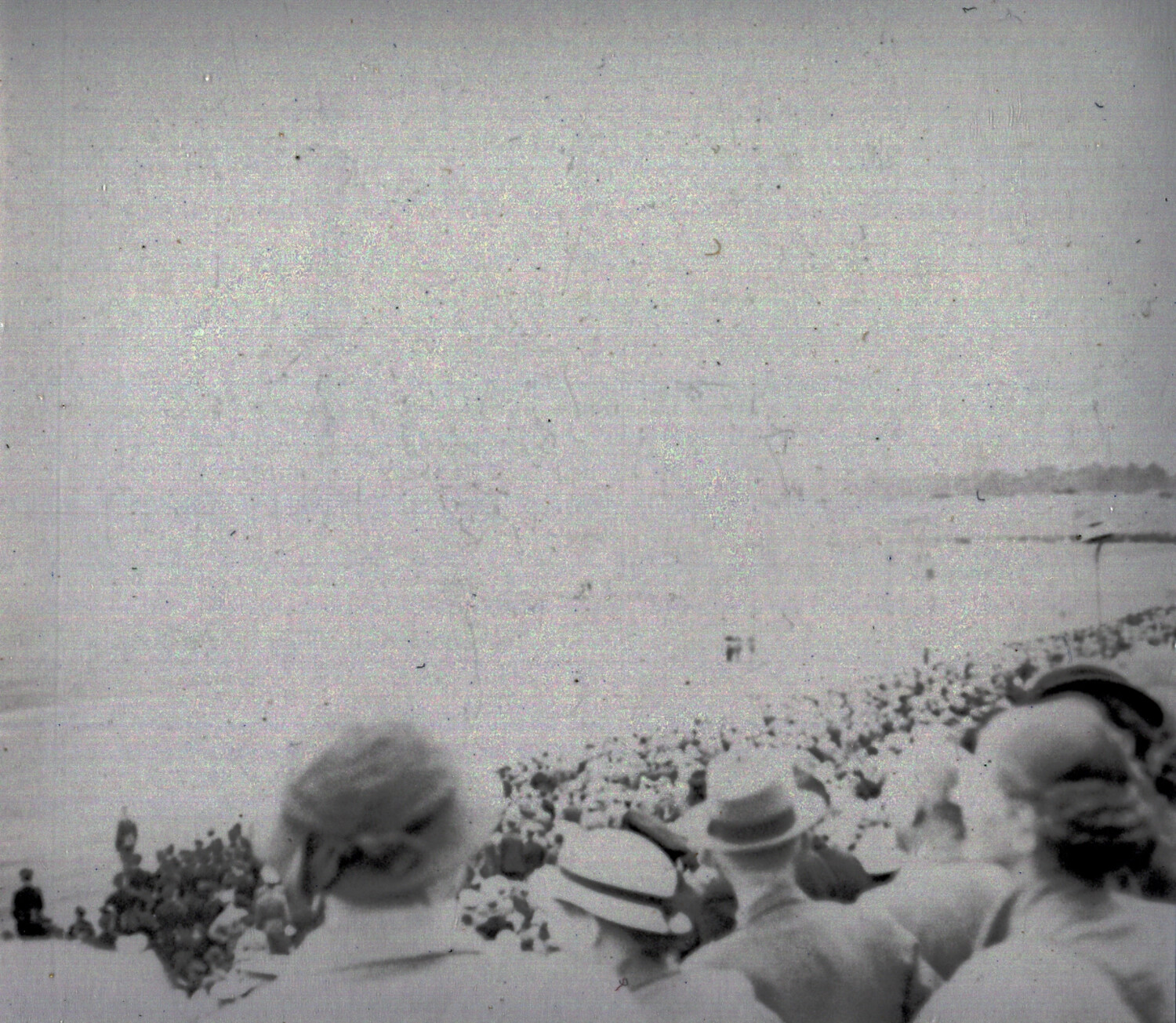 Crowd at Outdoor Gathering, Nuremberg, Germany (Heavily Faded Negative)