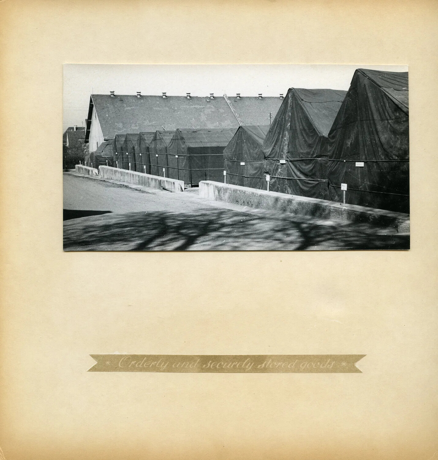 Tarpaulin-Covered Stores at U.S. Military Depot, Germany