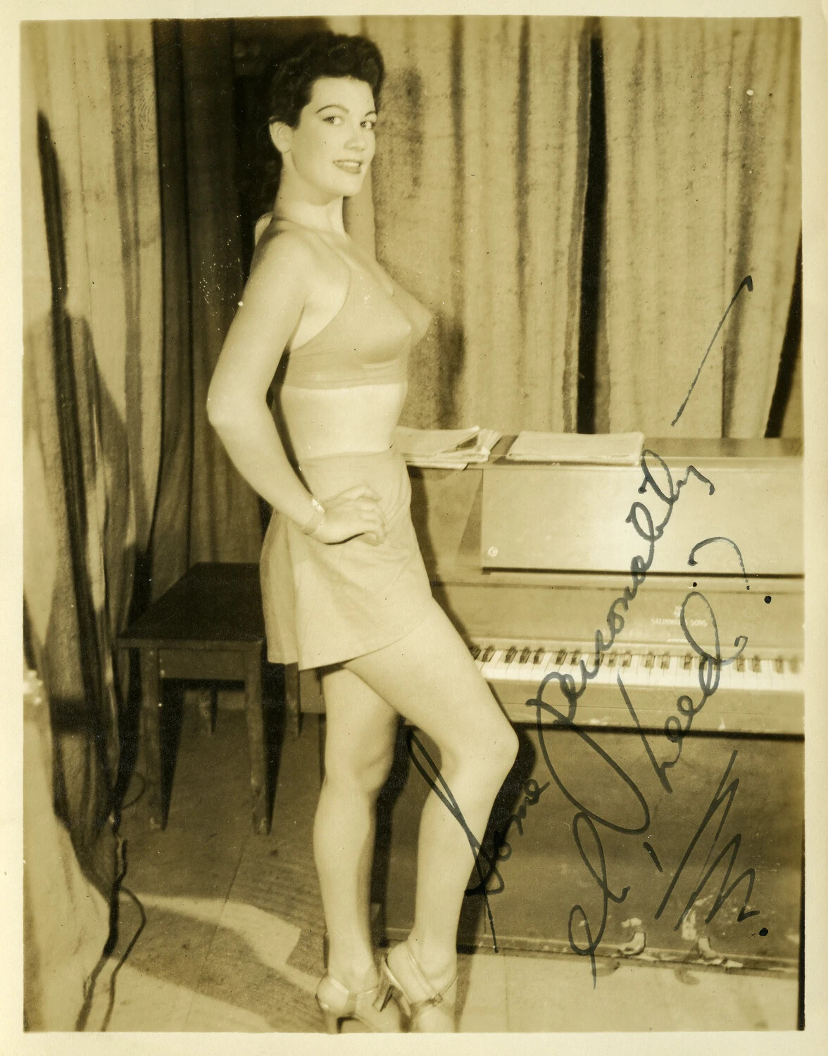 Autographed Publicity Photograph of Entertainer, Myitkyina Visitors Collection (China-Burma-India Theater)