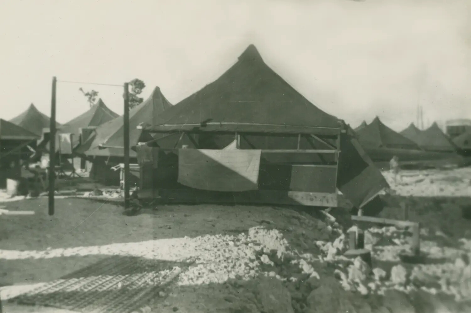 Pyramidal Tent Encampment at Pacific Forward Base (Edward P. McAleer Collection)