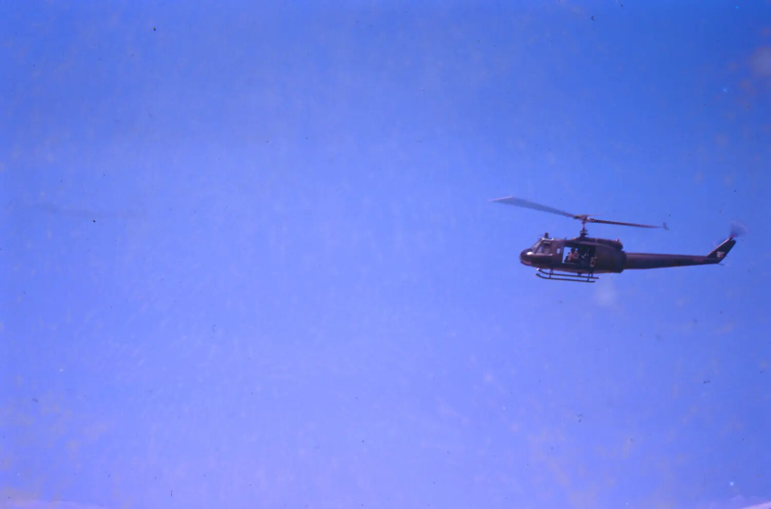 UH-1 Huey Helicopter in Flight, Vietnam, Tet Offensive Period 1968