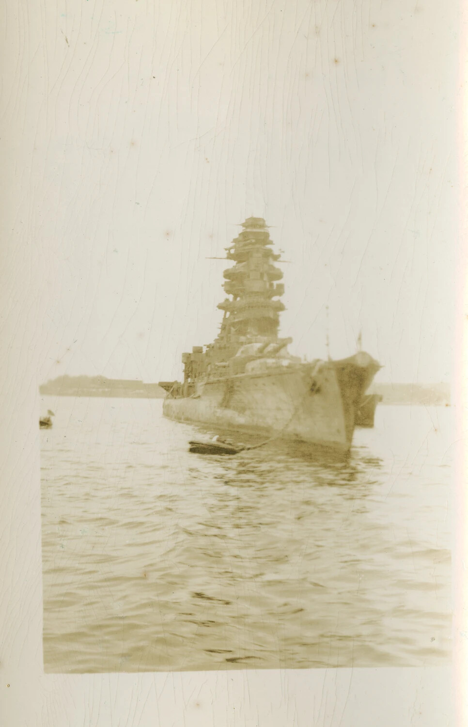 Japanese Battleship Nagato at Anchor — WWII Pacific Collection