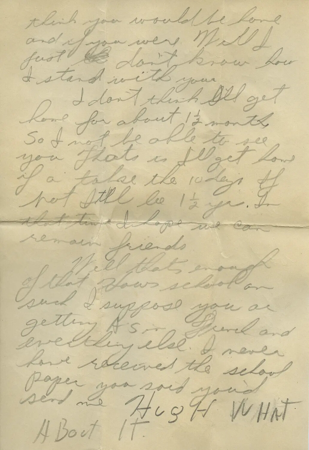 WWII-Era Handwritten Letter Discussing Deployment and Leave, Moon/Sammiet Collection