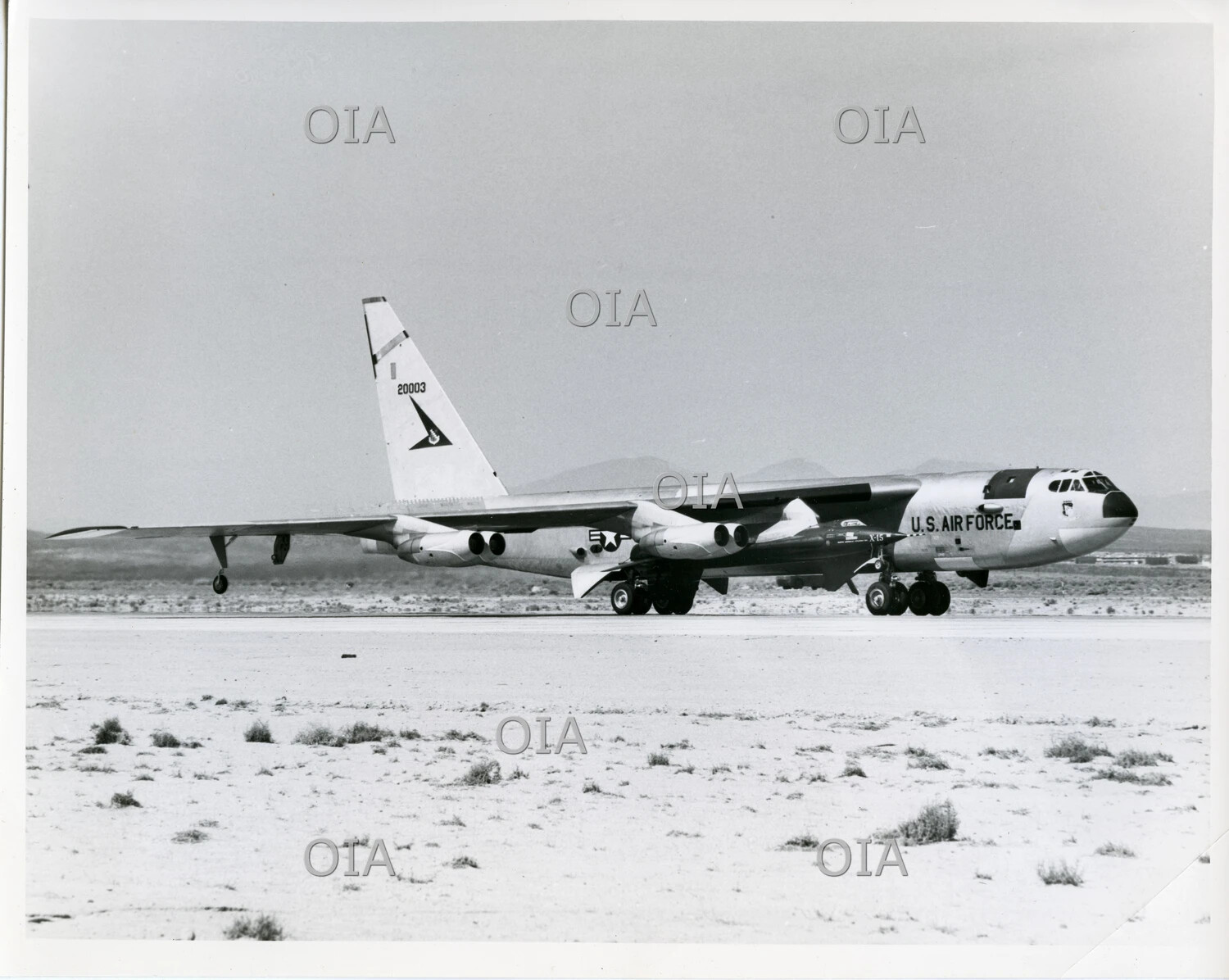 Boeing NB-52 Mothership Carrying North American X-15 Research Aircraft - Edwards AFB