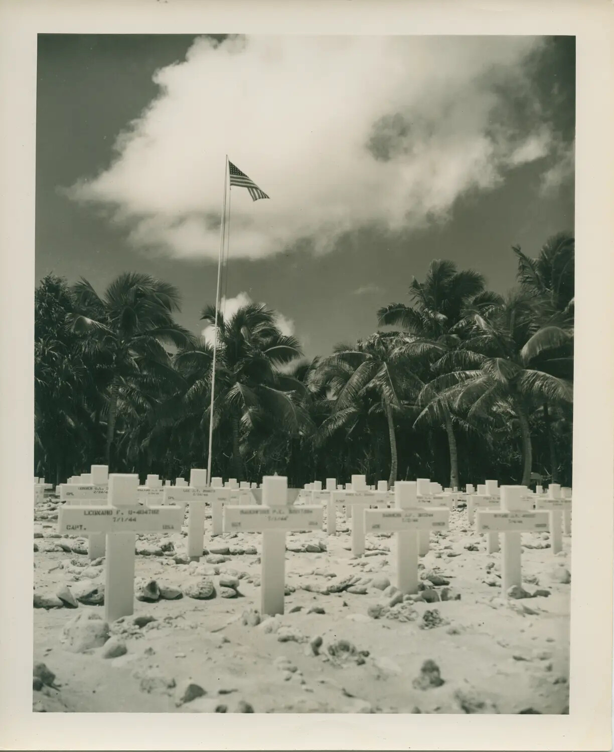 American Military Cemetery, Pacific Island, World War II (USS Petrof Bay Collection)
