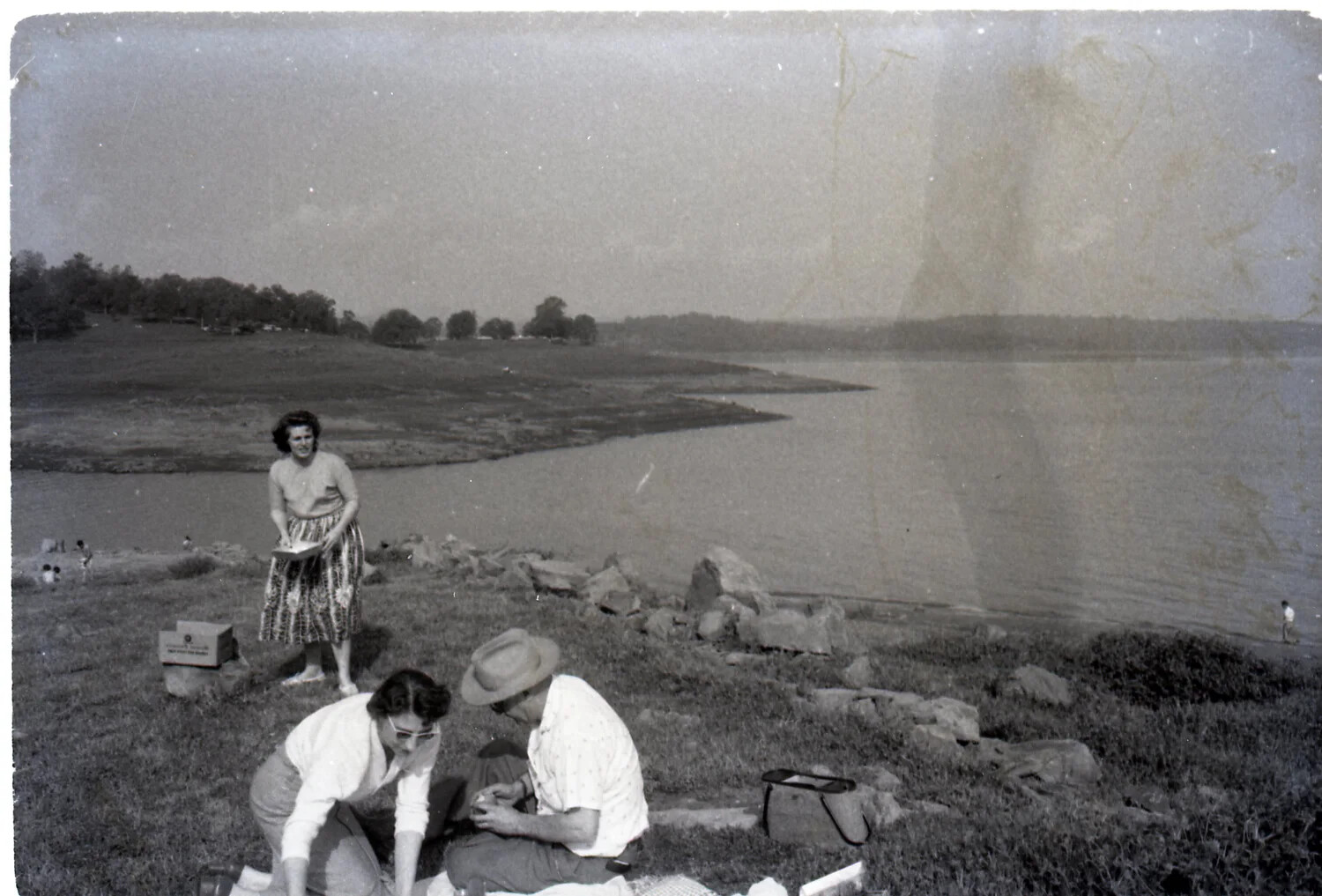 Family Picnic at Folsom Lake, California, mid-1950s