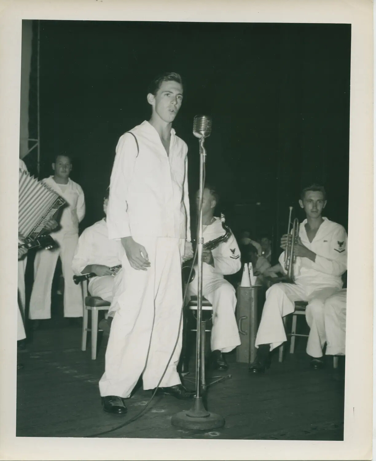 Shipboard Talent Show, USS Petrof Bay (CVE-80), World War II