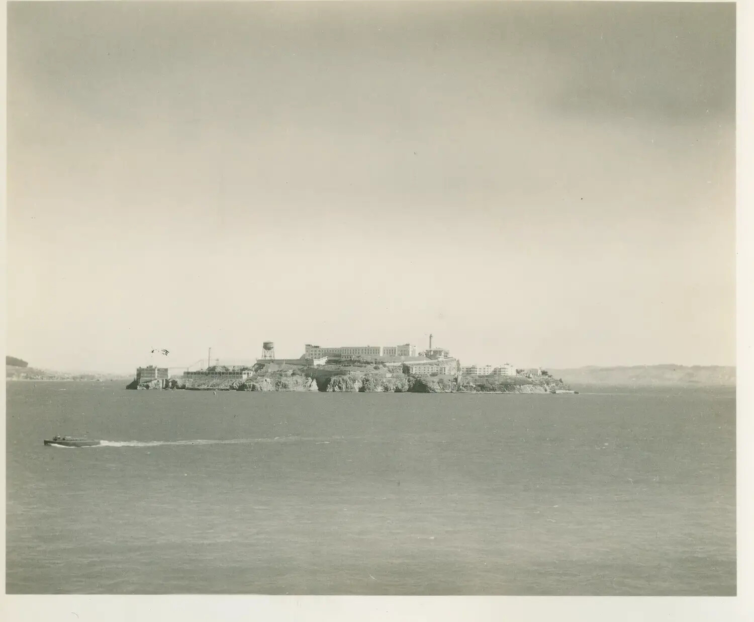 Alcatraz Island, San Francisco Bay, Viewed from USS Petrof Bay (CVE-80)