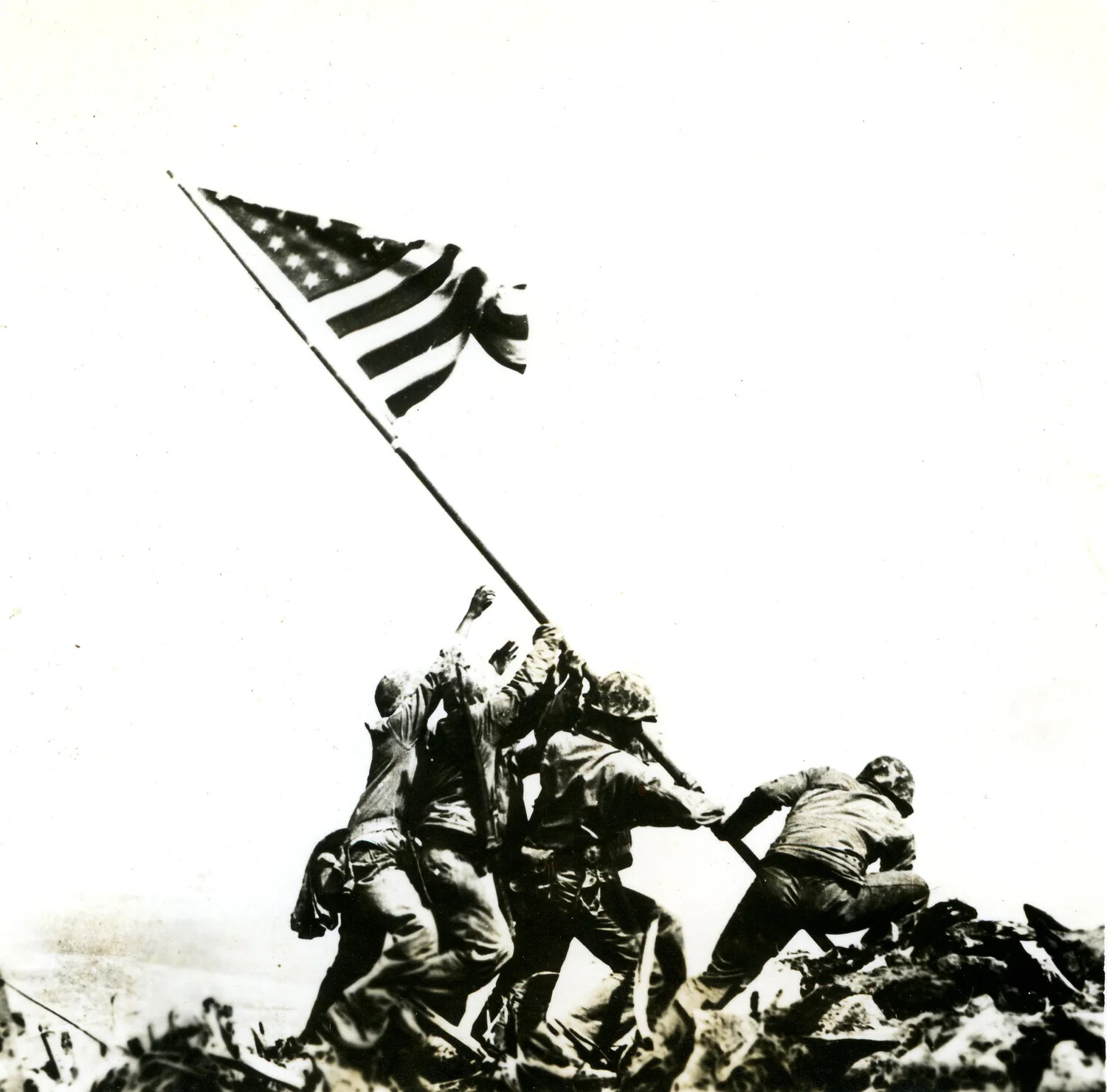 Reproduction Print of 'Raising the Flag on Iwo Jima' (Joe Rosenthal, AP, February 23, 1945)