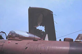 Anti-Aircraft Damage to a Folded Wing Panel — Low-Resolution Thumbnail Duplicate, Banner Project Discard File