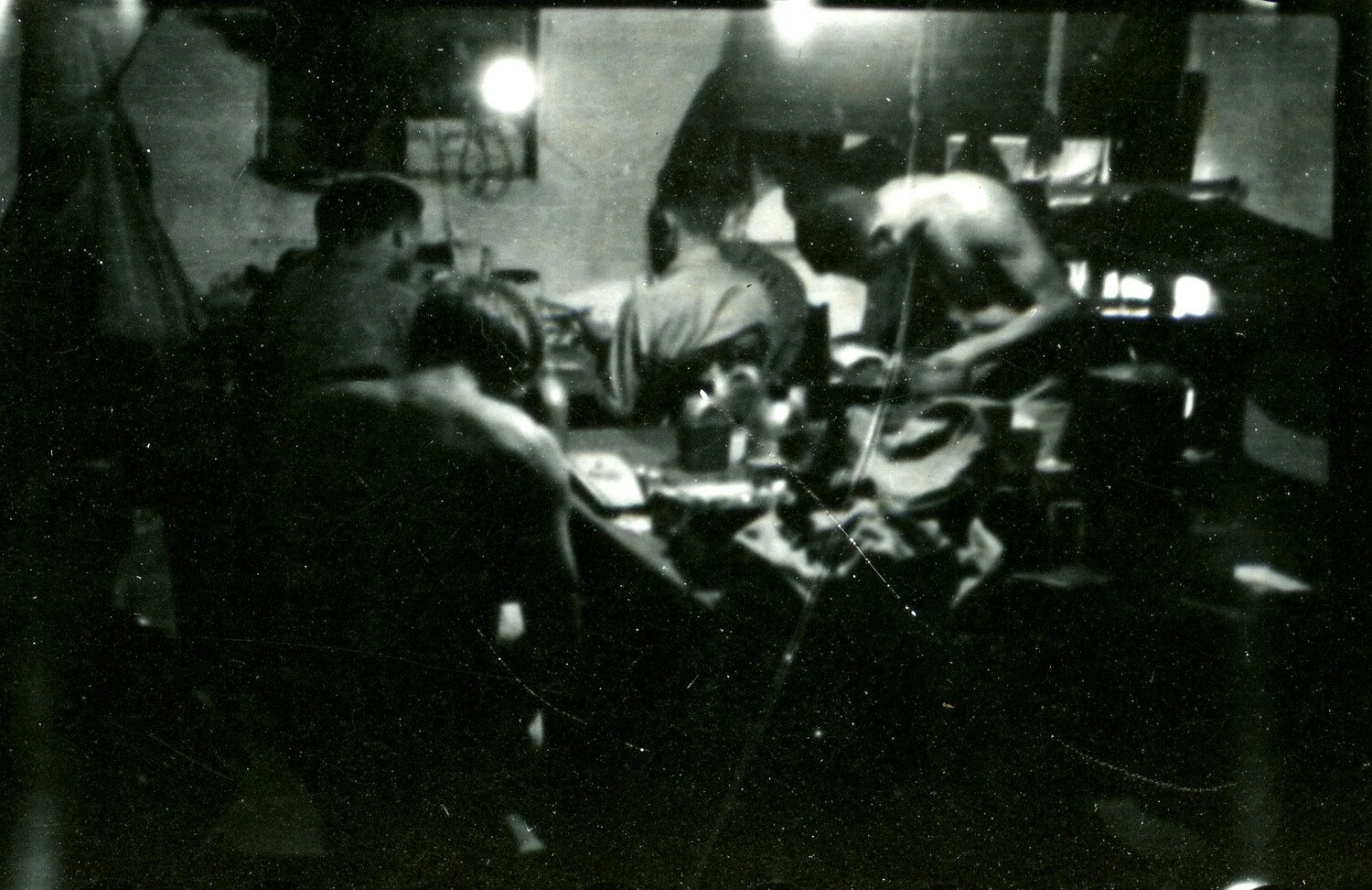 Servicemen Gathered Around a Table at Night (Alternate View), Burma/CBI Theater Collection