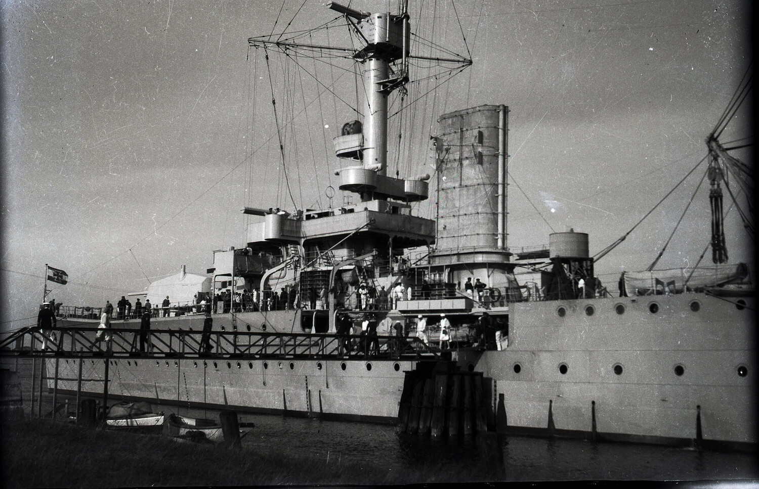 German Navy Warship Moored at Bremerhaven
