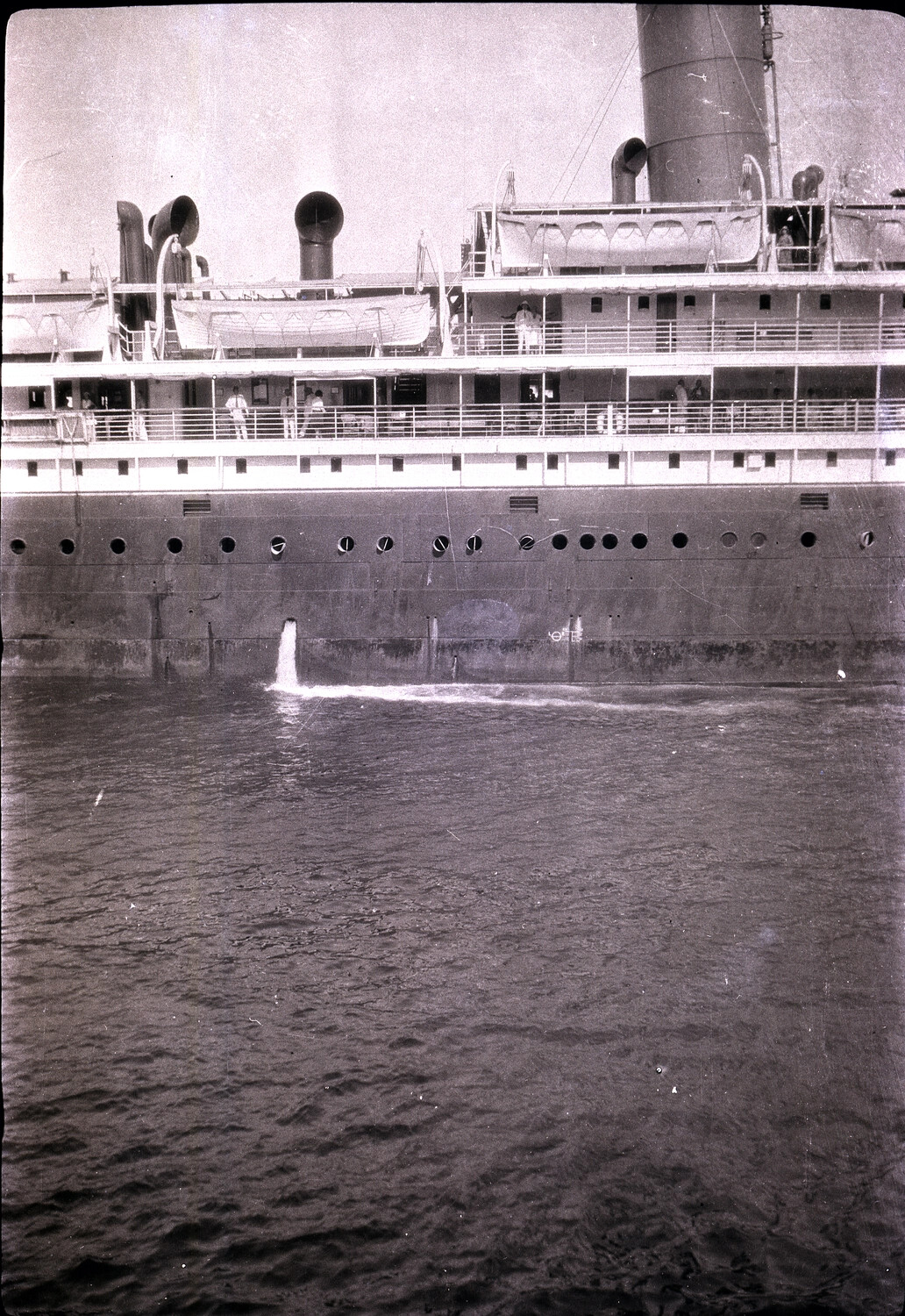Ocean Liner Hull and Decks, 1930s Pacific/China Route