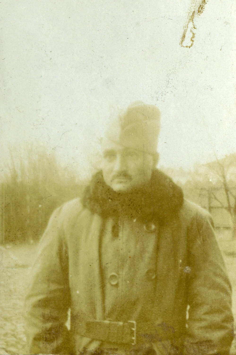 Portrait of a French Aviator in Winter Flying Coat, WWI French Pilot Album