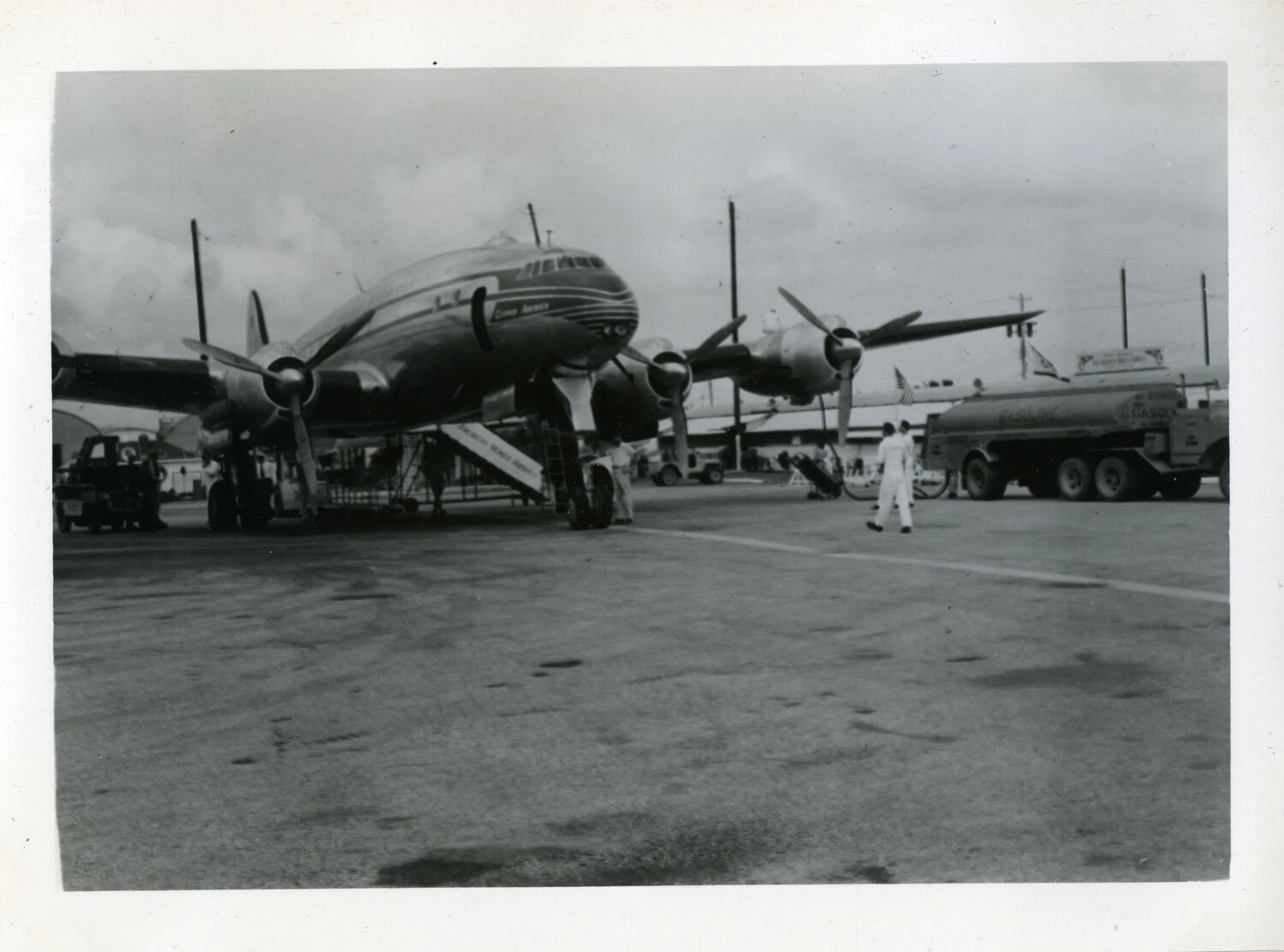 Lockheed Constellation on the Ramp, NAS Agana, Guam — VR-6 Naval Air Transport Squadron Album