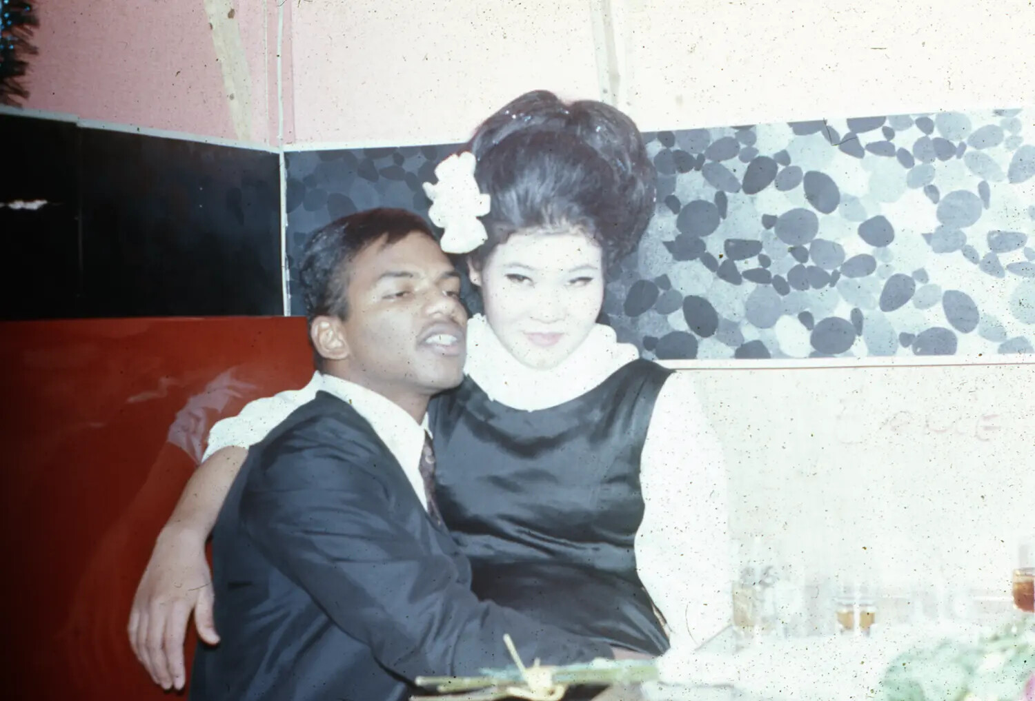 Couple in Nightclub Booth, Liberty Port Photograph, Vietnam War Era