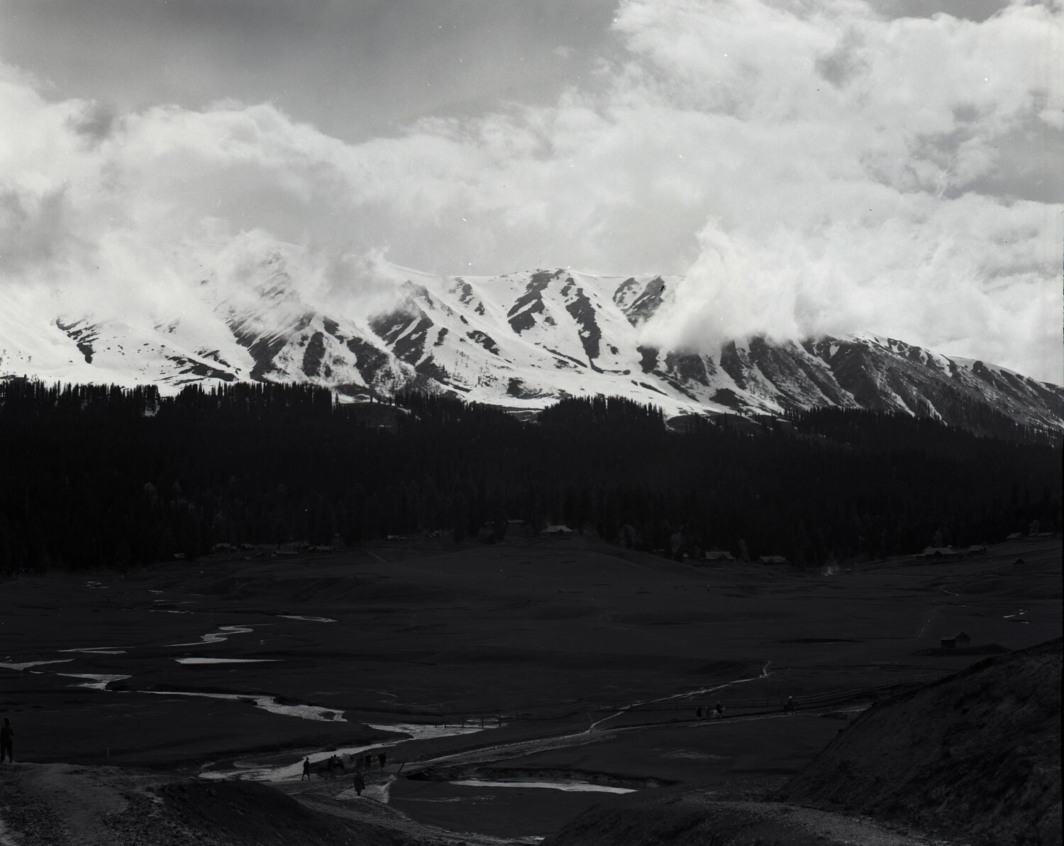 Himalayan Mountain Valley Landscape, Kashmir Region, CBI Theater 1944-45