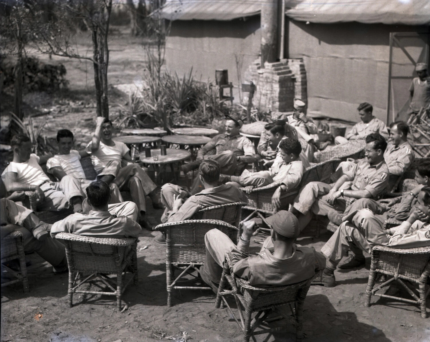 Airmen at Rest, China-Burma-India Theater Squadron Recreation Area, WWII