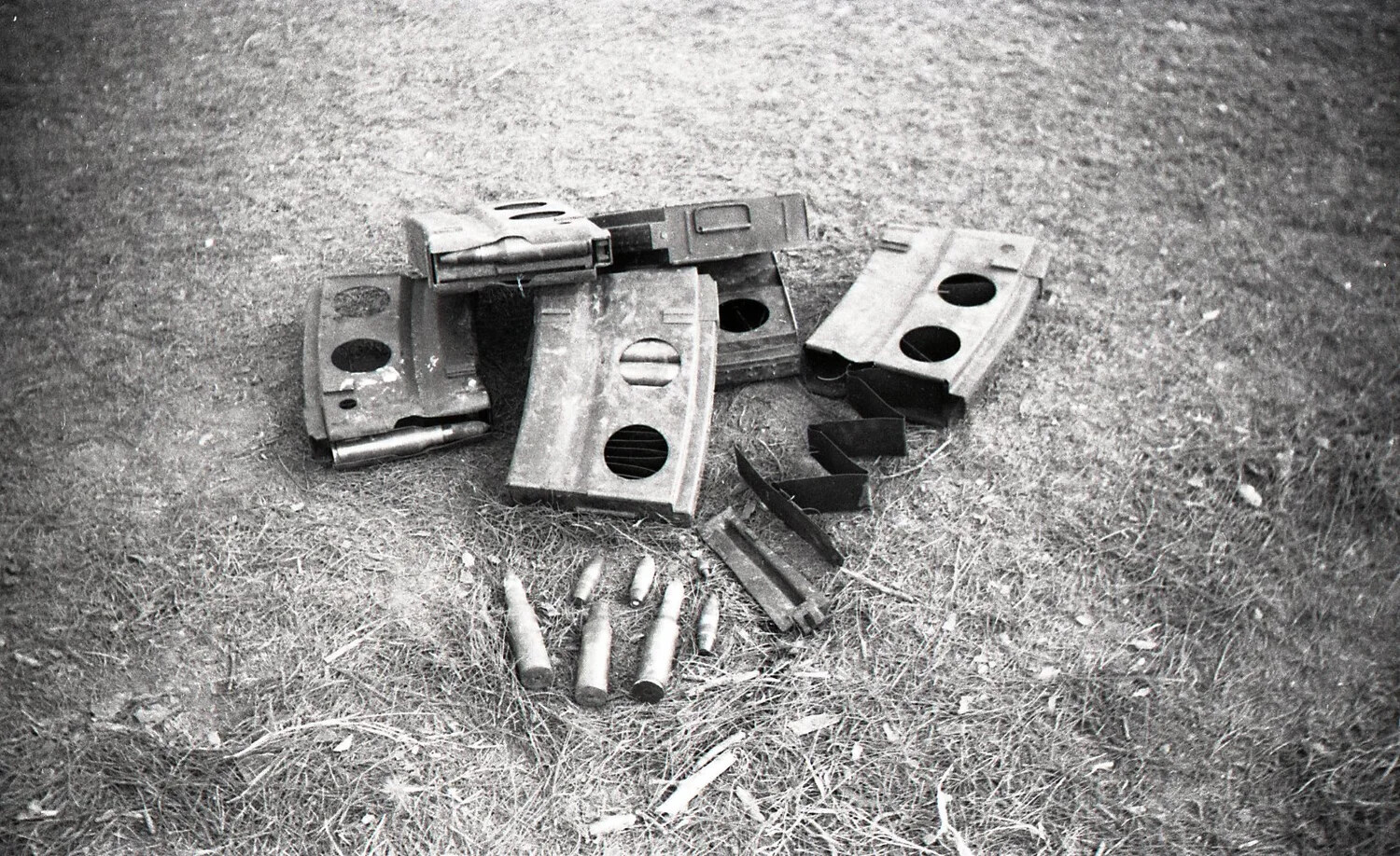 Collection of Captured Ammunition Magazines and Cartridges, Luzon, Philippines, WWII