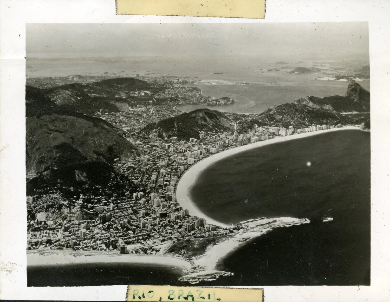 Aerial View of Rio de Janeiro, Brazil (USS Franklin D. Roosevelt Cruise Album)