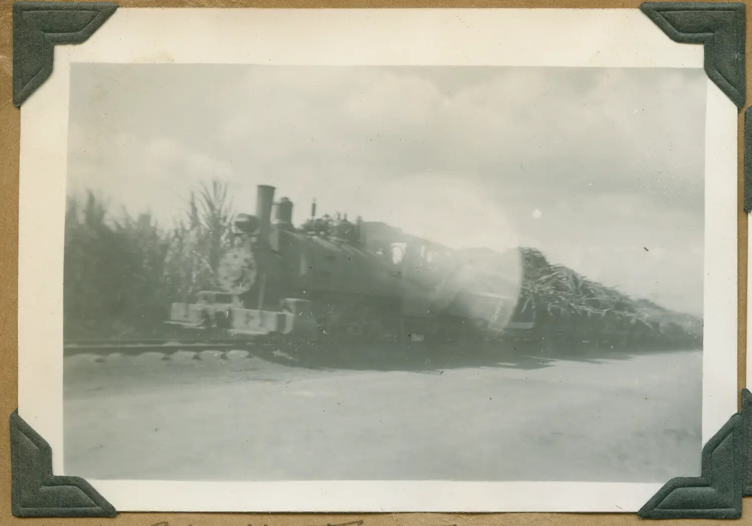 Cane Train with Light Leak Artifact, Hawaii, WWII Era