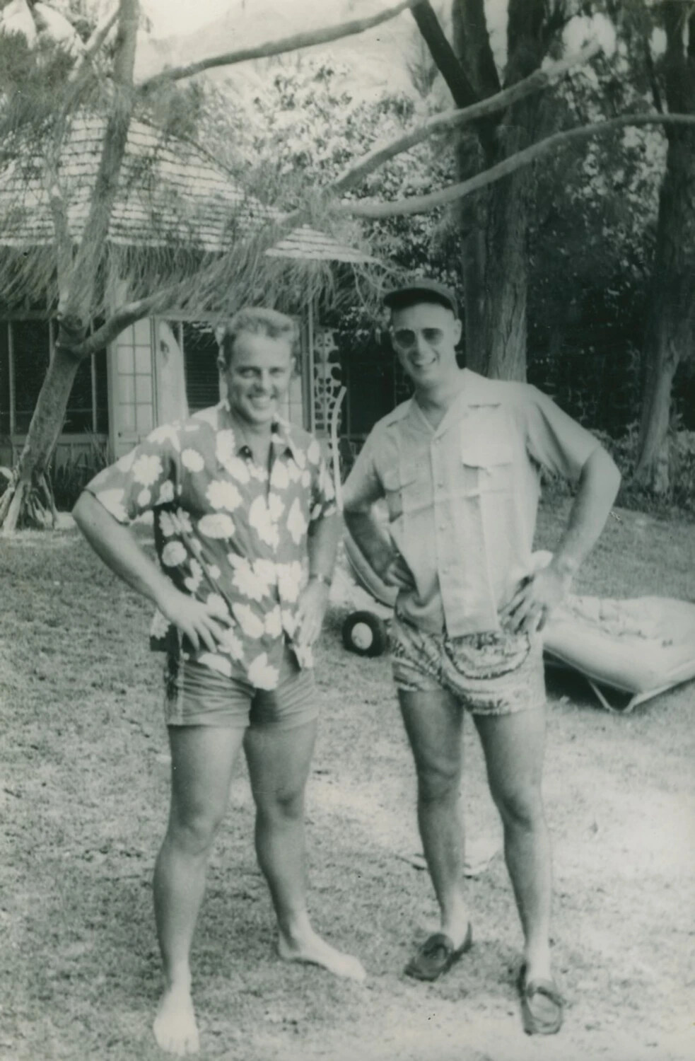 Two Servicemen in Civilian Attire, Tropical Liberty Snapshot