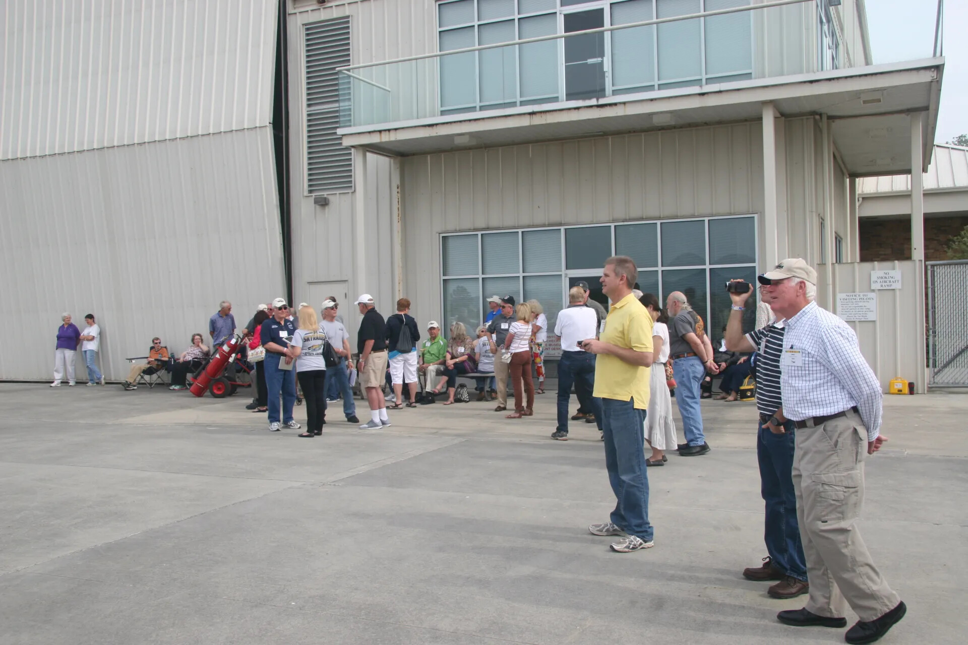 Skyraider Association Reunion Attendees Outside Aviation Museum Hangar, Operation Tailwind, April 2016