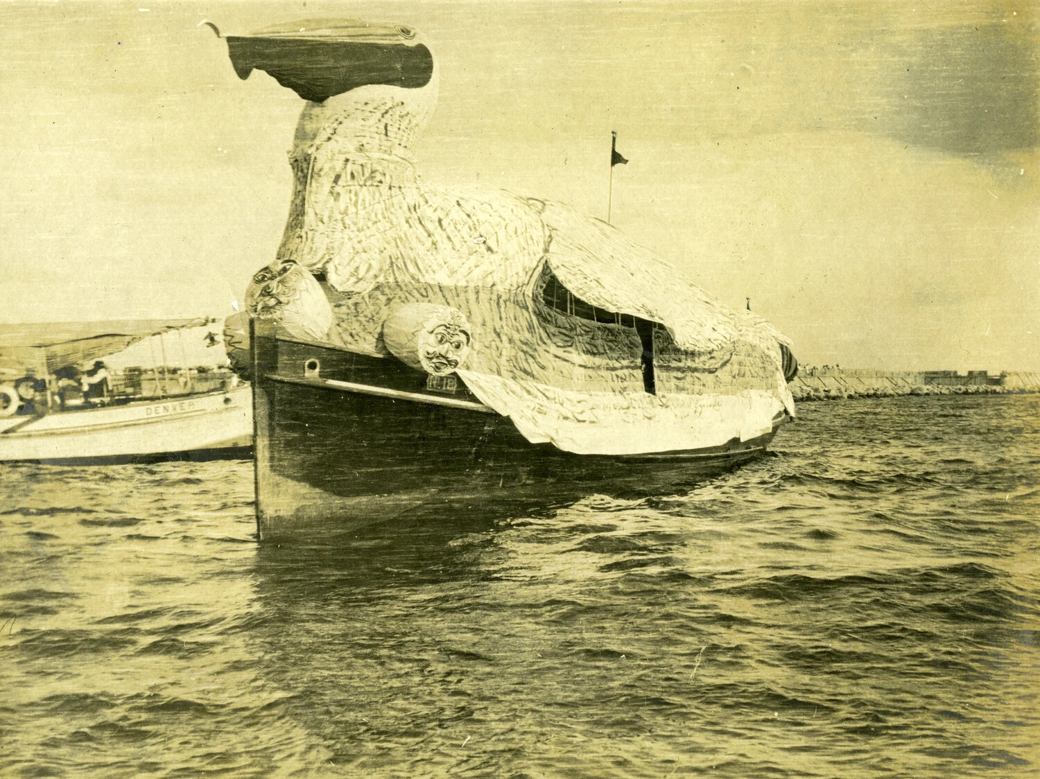 Decorated Festival Boat in Philippine Harbor, Early 1900s