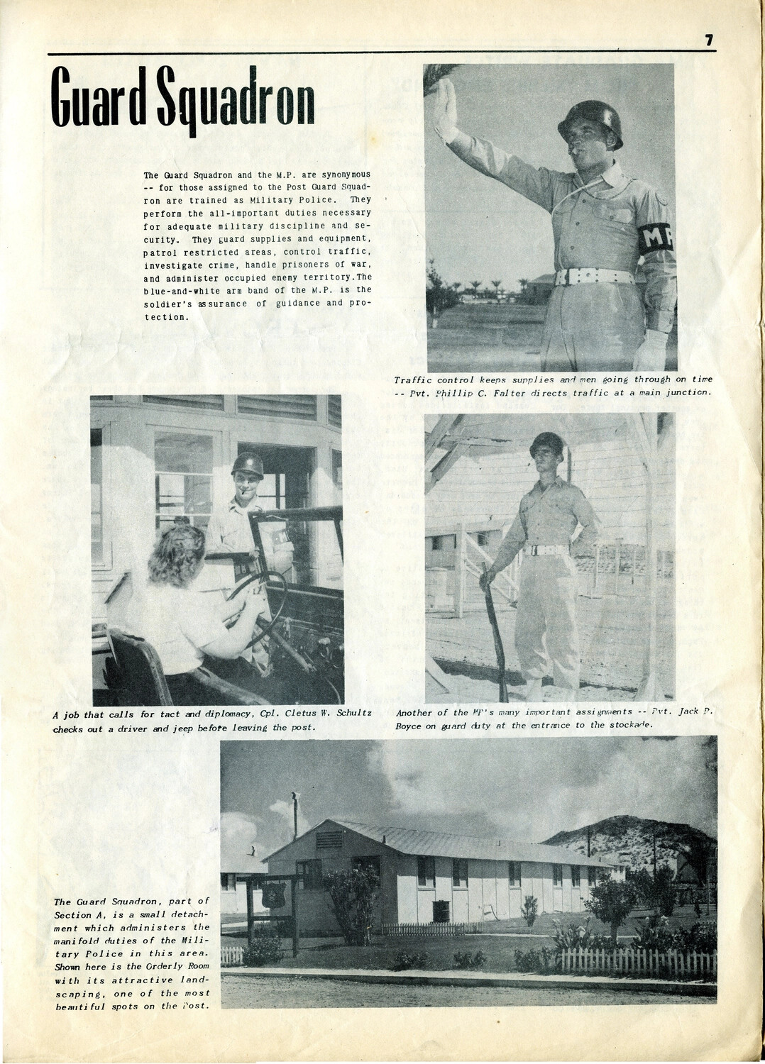 'Guard Squadron' Article, Page 7 of Yuma AAF 'The Auctioneer' Publication, 1944