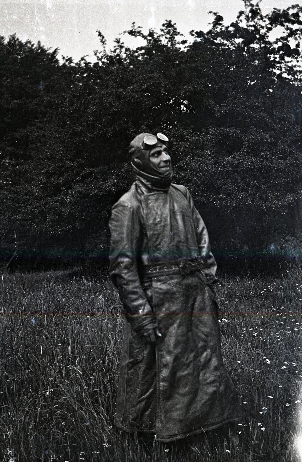 WWI Aviator in Full Flying Gear, Scott Field/England Collection