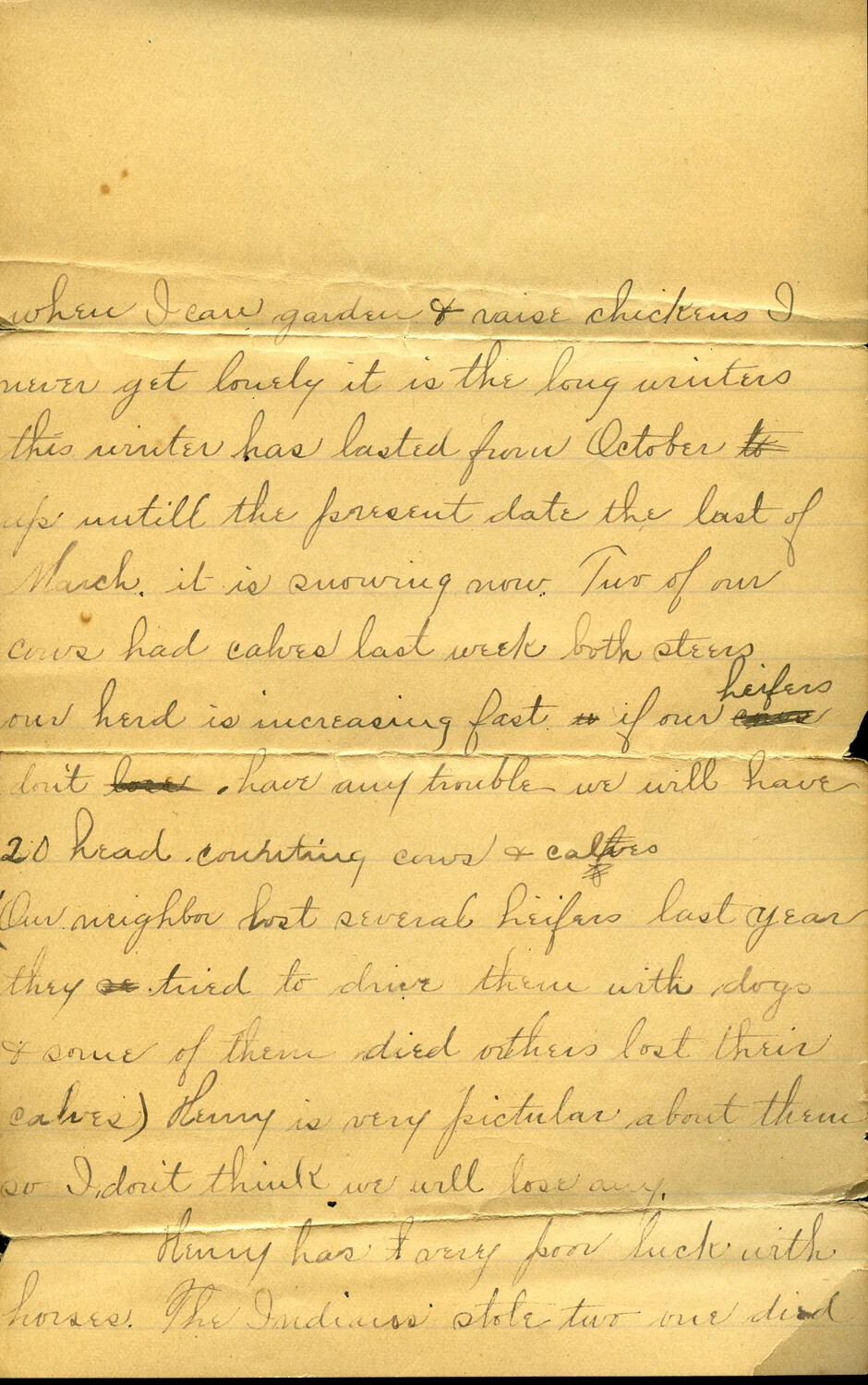 Handwritten Letter Page from Aunt Anna to Pvt. Willis W. Wagener, WWI Era (Uncle Henry & Aunt Anna Correspondence)