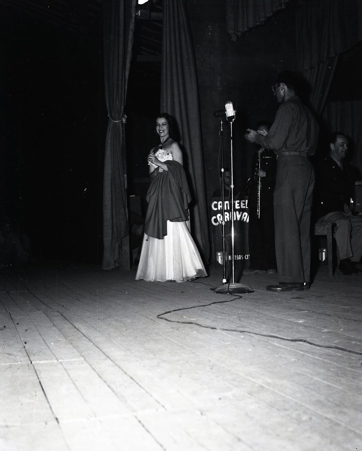 USO-Style 'Canteen Caravan' Stage Show Performance, CBI Theater, WWII (Myitkyina, Burma Area)