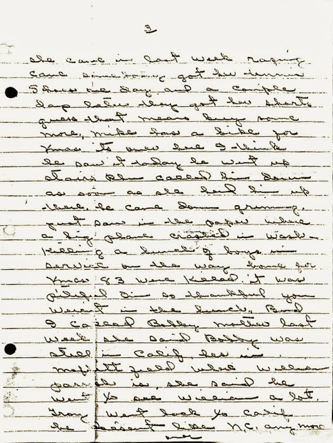 Handwritten Letter, Page 3, Lt. Bancroft Korean War Collection (Barbara/Rufus Mounce Papers)